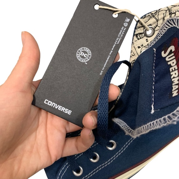 Converse DC Comic Superman Blue High-Top Sneakers - Picture 6 of 12